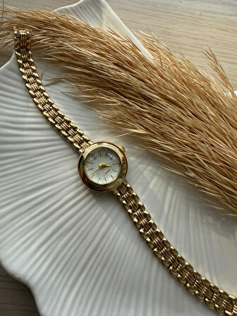 Retro Minimal Hasır Kordon Vintage Kadın Kol Saati
