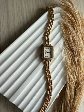 Retro Minimal Hasır Kordon Vintage Kadın Kol Saati Boncuk Model
