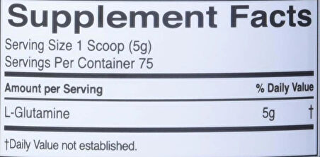 Rule1 R1 %100 micronized Glutamine 75 Serv Unflavored, 398g