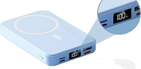 IPHONE16 Uyumlu Magsafe Battery Iphone Uyumlu Kablosuz Wireless Powerbank 20W Pd LCD Göstergeli