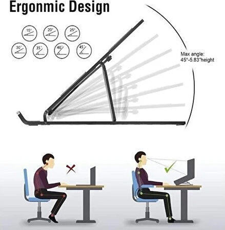  MacBook Air Uyumlu Alüminyum Katlanabilir Laptop Standı