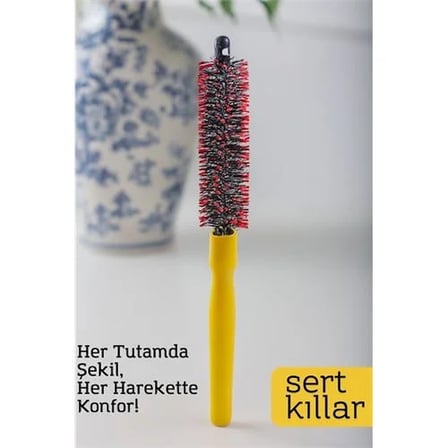 Yuvarlak Saç Fırçası – 24 Cm X 2.3 Cm | 2.1 Mm Derinlik | Spiral Kıllı, Hacim Ve Şekil İçin 716484