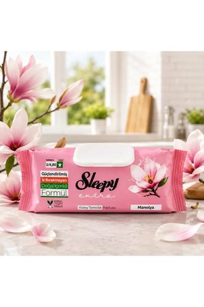 Extra Manolya Yüzey Temizleme Havlusu 100 Yaprak Çok Amaçlı Islak Temizlik Mendili Ferah Çiçek Kokulu