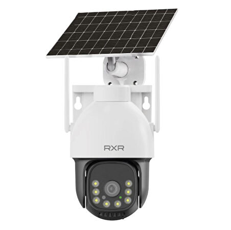 RXR C11 4G E Sim Bataryalı Solar Dış Ortam 360° Hareket Kontrollü solar güneş enerjili kamera