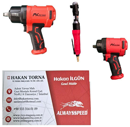 1/2 Havalı Somun Sökme Sıkma Tabancası Seti