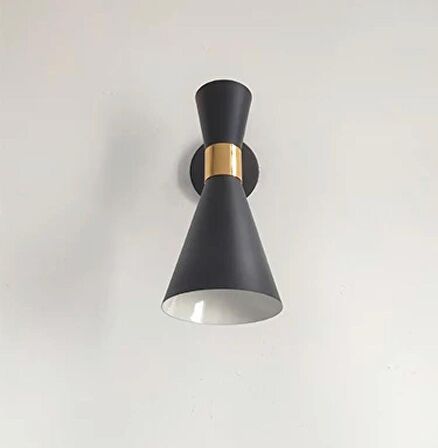 Rsylight Retro Rustik Metal Dekoratif Oturma Odası - Yatak Odası Duvar Mafsallı Siyah Aplik 21 - 31 cm 