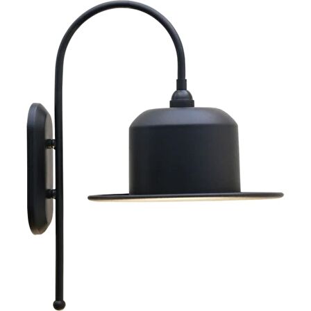 Rsylight Retro Dekoratif Rustik Metal Dekoratif Oturma Odası - Yatak Odası Duvar Baston Siyah Aplik 