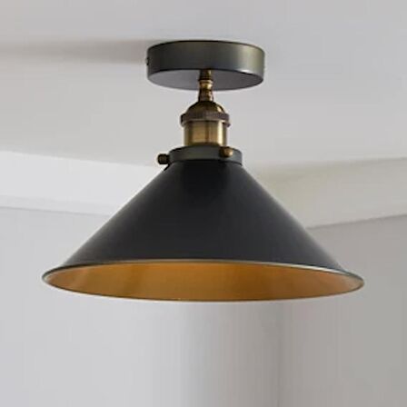 Rsylight Retro Metal Tavan Plofyoner Rustik Dekoratif Tavan Avize Çap:30 cm 