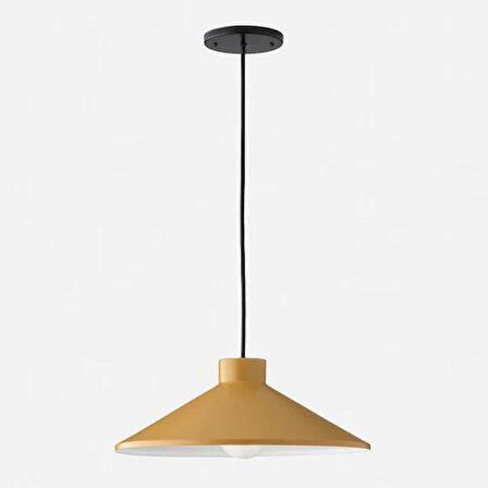 Rsylight Retro Metal Dekotatif Rustik Sarı Tekli Sarkıt Avize Çap:35 cm