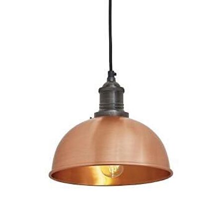 Rsylight Retro Metal Bakır Rustik Tekli  Dekoratif Sarkıt Avize çap:30 cm