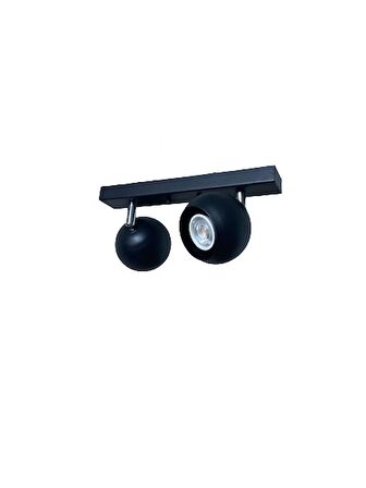 Rsylight Metal Modern Spor Siyah Mafsallı Led Spot Avize Günışığı Ampullü 