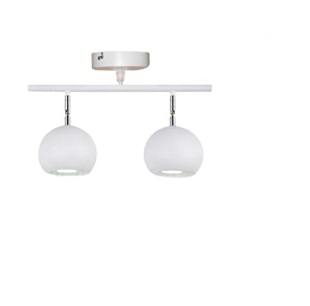 Rsylight Metal Modern Spor 2 Lİ Beyaz Mafsallı Led Spot Avize Günışığı Ampullü 