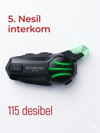 X2 Pro Motosiklet Kask Kulaklık 5. Nesil 2 binicili 1ADET Müzik Palaşımlı Intercom Bluetooth 5.3