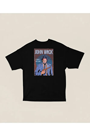 It Wasnt Just A Dog John Wick Baskılı Unisex Oversize Film Tişört
