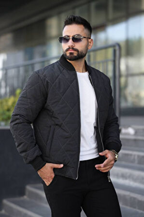 Unisex Kapitoneli Bomber Ceket - Günlük Şık & Spor Kombinlerin Vazgeçilmezi