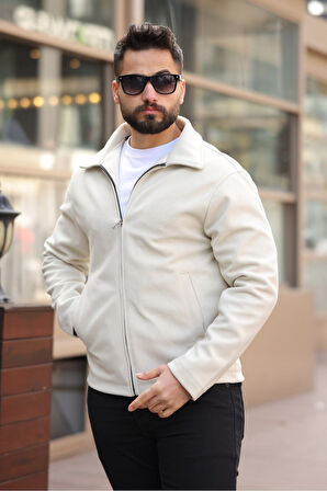 Şık ve Basic Slim Fit Kaşe Ceket
