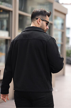 Şık ve Basic Slim Fit Kaşe Ceket