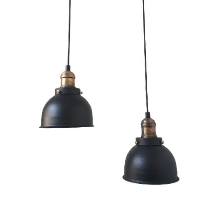 Rys Retro Metal Dekoratif 2 li Yuvarlak Dekoratif Sarkıt Avize Çap:30 cm