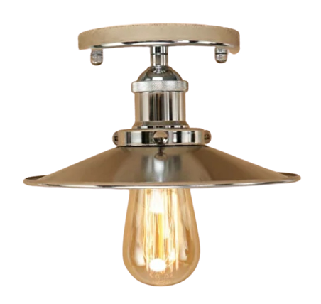Rys Modern Dekoratif Mat Krom Tavan Plofyoner Avize Çap. 23 cm
