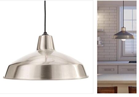 Rys Retro Paslanmaz İnox Modern Dekoratif Sarkıt Avize 35 cm