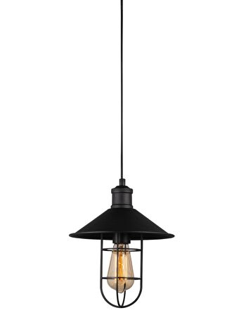 Rys Retro Metal Kafesli Tekli Sarkıt Avize Çap.23 cm