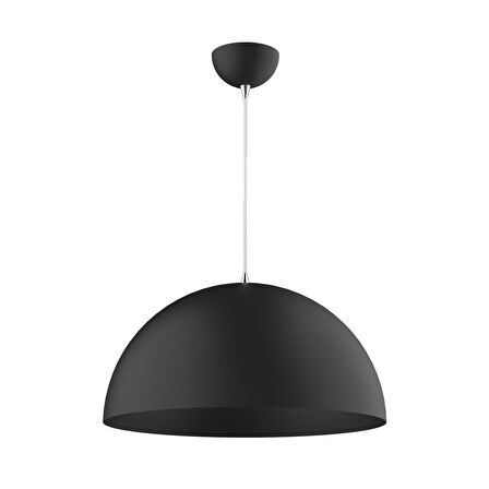 Rys Retro Metal Dekotatif Siyah İçi Siyah Dekoratif Tekli Saklıt Avize Çap:30 cm