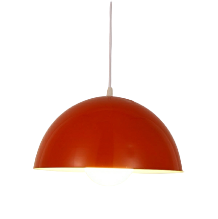 Rys Retro Metal Dekoratif Kırmızı Tekli Sarkıt Avize çap:40 cm