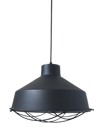 Rys Retro Metal Siyah Dekoratif Kafesli Siyah İçi Siyah Kafe Mutfak Avize Çap:30 cm