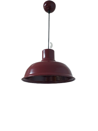 Rys Retro Metal Bordo Dekoratif Ruktik Tekli Sarkıt Kafe Mutfak Aydınlatma Çap:30 cm