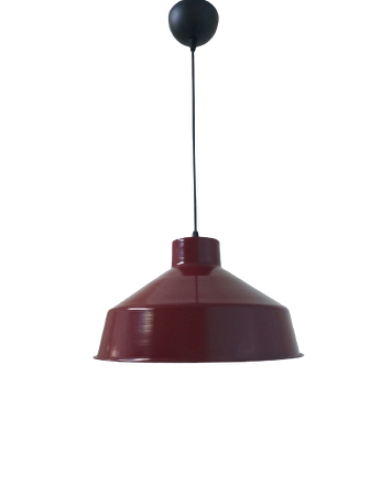 Rys Retro Metal Bordo Dekoratif Ruktik Tekli Sarkıt Kafe Mutfak Aydınlatma Çap:30 cm