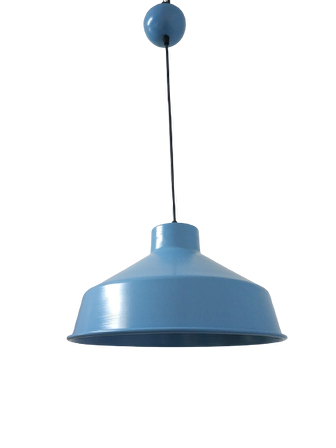 Rys Retro Metal Mavi Dekoratif Tekli Kafe Mutfak Çocuk Odası Sarkıt Avize Çap:30 cm