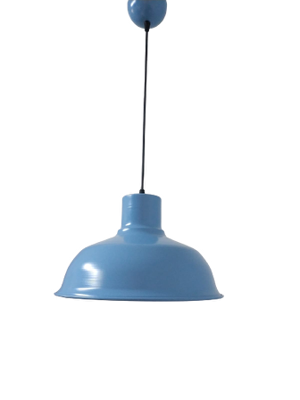 Rys Retro Metal Mavi Dekoratif Tekli Kafe Mutfak Çocuk Odası Sarkıt Avize Çap:30 cm