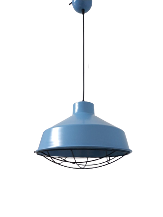 Rys Retro Metal Mavi Dekoratif Tekli Kafesli Kafe Mutfak Sarkıt Avize Çap:30 cm