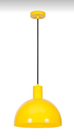 Rys Retro Metal Sarı Dekoratif Kafe Mutfak Sarkıt Avize Çap.30 cm