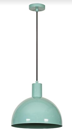 Rys Retro Metal Dekoratif Metal Kafe Mutfak Rustik Su Yeşili Sarkıt Avize Çap:30 cm