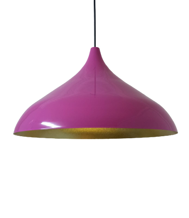 Rys Retro Metal Fuşya Pembe Dekoratif Rustik Metal Sarkıt Avize Çap:43 cm