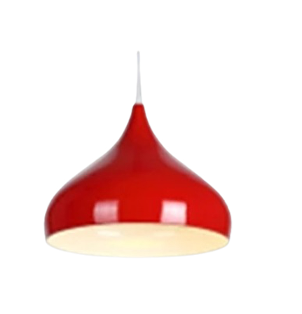 Rys Retro Metal Dekoratif Rustik Kafe Mutfak Aydınlatma Kırmızı Tekli Sarkıt Avize Çap:43 Cm