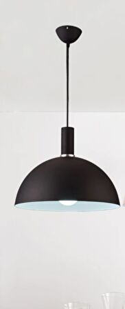 Rys Retro Metal Siyah Dekoratif Rustik Kafe Mutfak Sarkıt Avize çap 30 cm