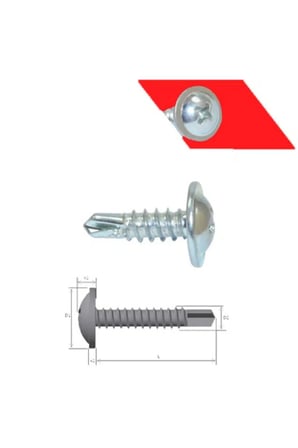 4,2x19 RYSB Pul Başlı Matkap Uçlu Vida 100'lü