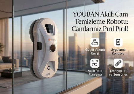  RZ1-11 Crystal Cam Silme Robotu Kumandalı Su Püskürtmeli Çift Moplu