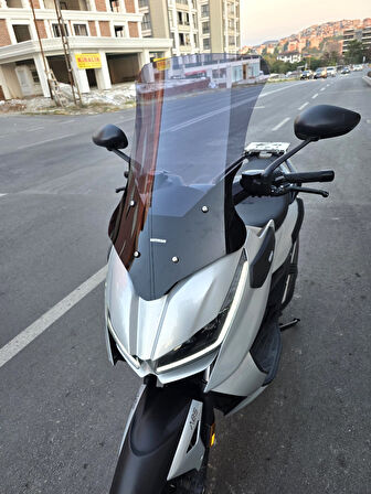 MOTOCAM RKS RZ 250 S Siperlik Ön Cam 2022-2025 Model 68cm Füme Renkli 4mm UZUN CAM