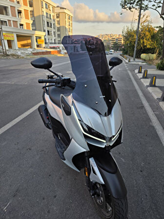 MOTOCAM RKS RZ 250 S Siperlik Ön Cam 2022-2025 Model 68cm Siyah Renkli 4mm UZUN CAM