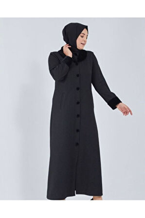 Incila Yakası Ve Kolağzı Kürklü Ferace