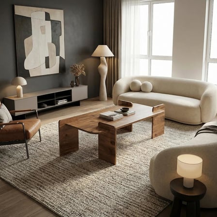 Şık Orta Sehpa Modern Salon Sehpası Ahşap Dekoratif Tasarım Dayanıklı
