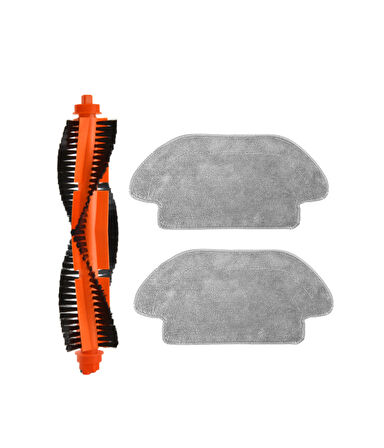 Xiaomi S10 (S10+ ve S10T Değil) Uyumlu Yedek Ana Fırça ve Mop-3 Parça