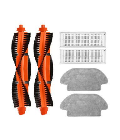 Xiaomi S10 (S10+ ve S10T Değil) Uyumlu Yedek Fırça Hepa Filtre Mop Seti-6 Parça