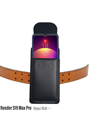 Reeder S19 Max PRO Kılıf  Kemer Kılıfı Bele Takılan Çanta Kılıf