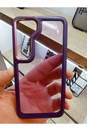 Samsung Galaxy S23 Uyumlu Karbon Kapak Ekstra Darbe Korumalı Mükemmel Hafiflik Sağlayan Karbon Kılıf