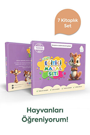 Hayvanları Öğreniyorum Eğitici Masal Seti 7 Kitap (3-6YAŞ)