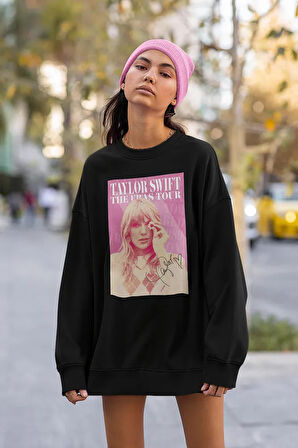 Şarkıcı Taylor Swift The Eras Tour Baskılı Unisex Oversize Sweatshirt